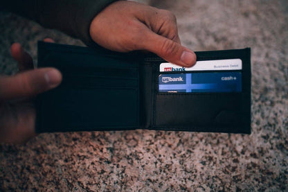 Bifold Leather Wallet - Black