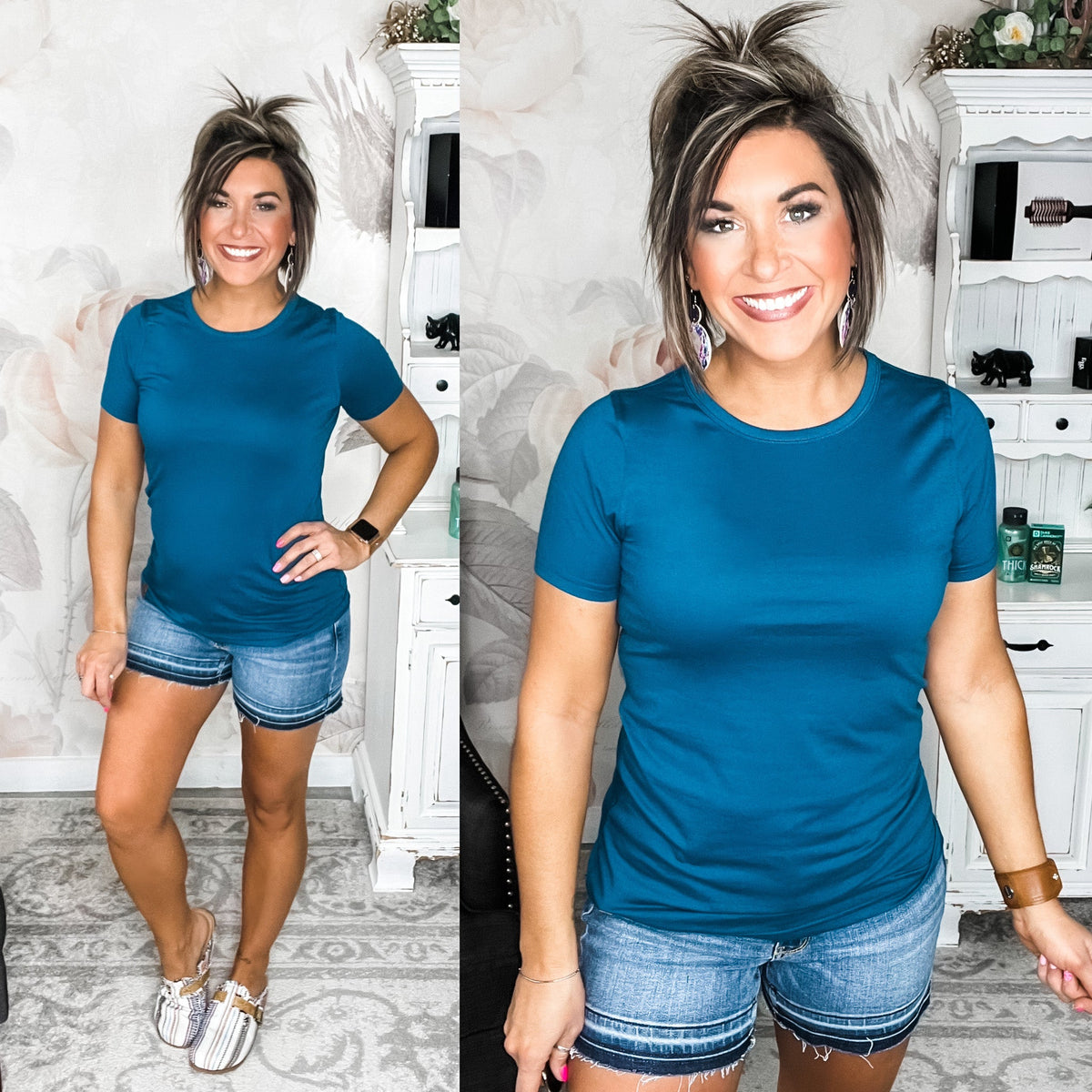 Ampersand Avenue Crew Neck Lulu Tee - Dark Blue