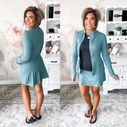 Let's Be Clear Athletic Jacket - Tidewater Teal