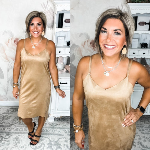 Greatest Day Ever Faux Suede Dress