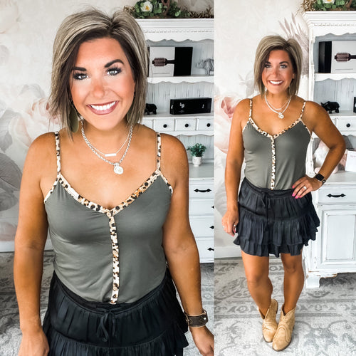 Have High Hopes Tiered Skort - Black
