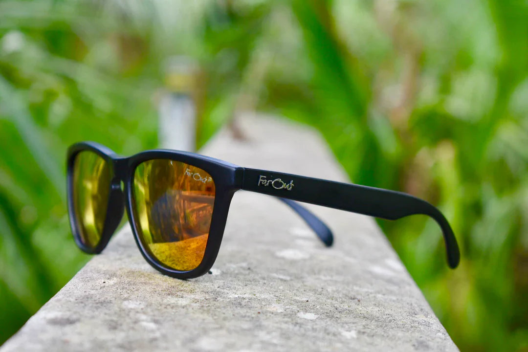 FarOut Sunglasses - Black Premium Orange Lens