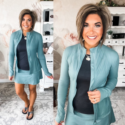 Feeling So Sweet Active Skort - Tidewater Teal