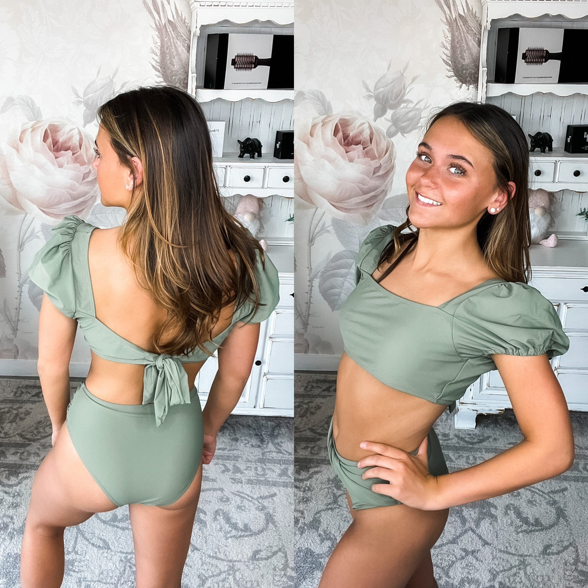 Day at the Pool Swimsuit - Olive