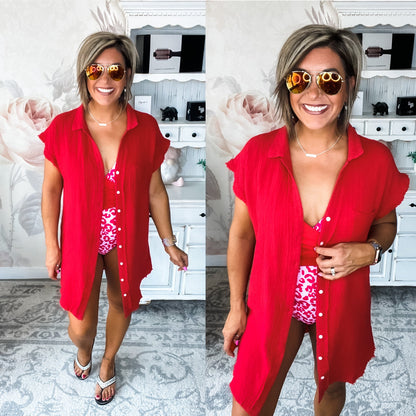 Light a Firework Button Down Coverup