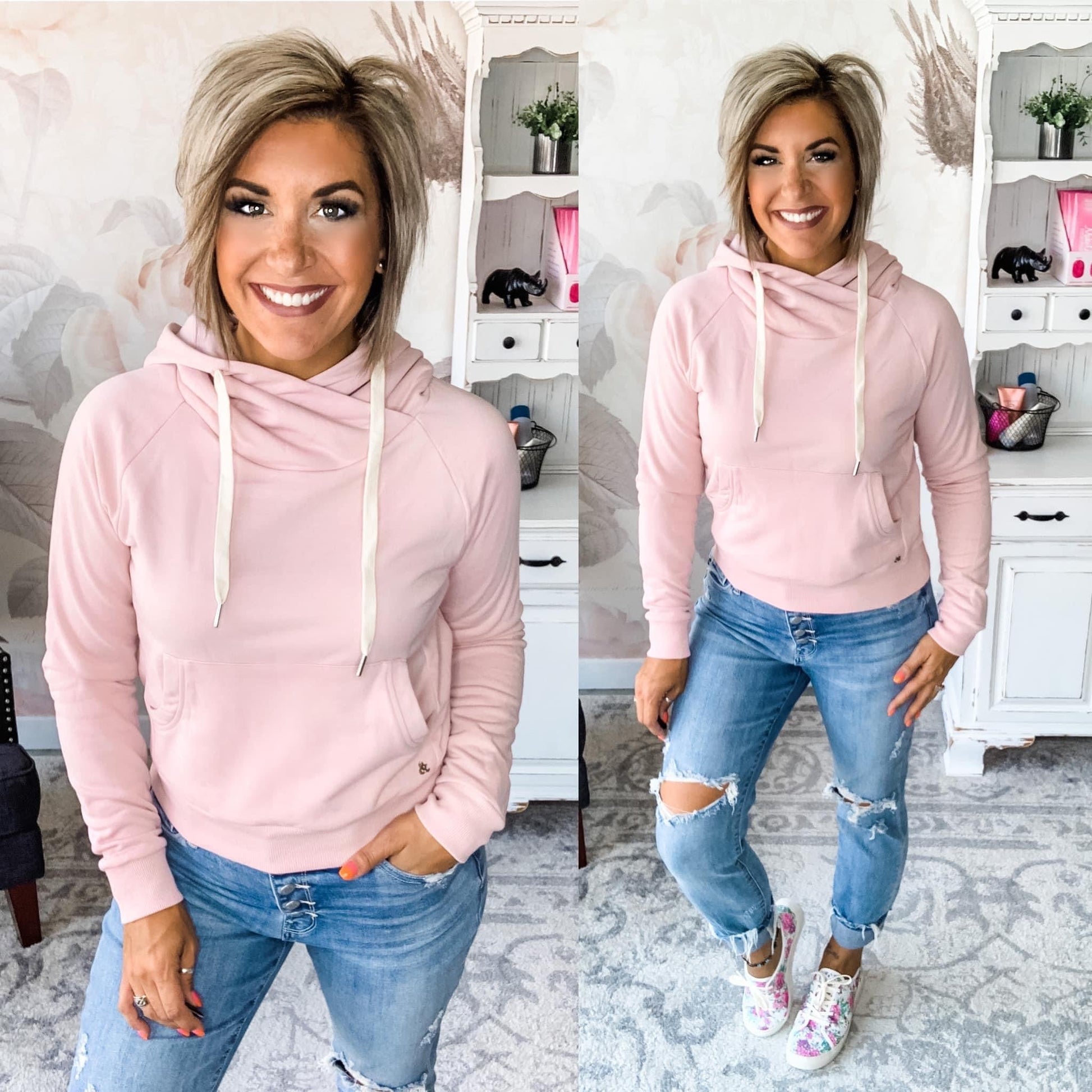 Ampersand Avenue Elevated Sweatshirt - Crossover Everything's Rosy