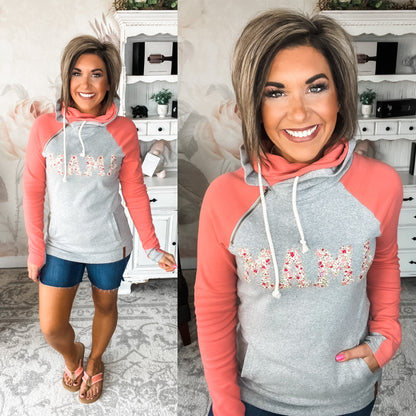 Ampersand Avenue - Doublehood™ Sweatshirt - Mama Coral & Floral
