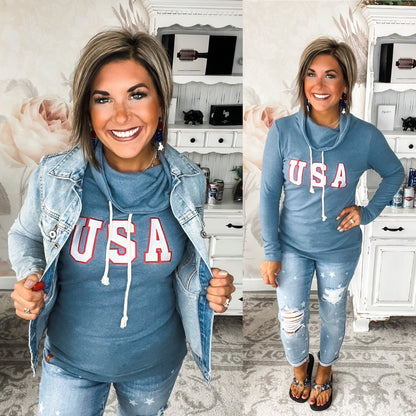 Ampersand Avenue Cowlneck Sweatshirt - Oh Say Can You See