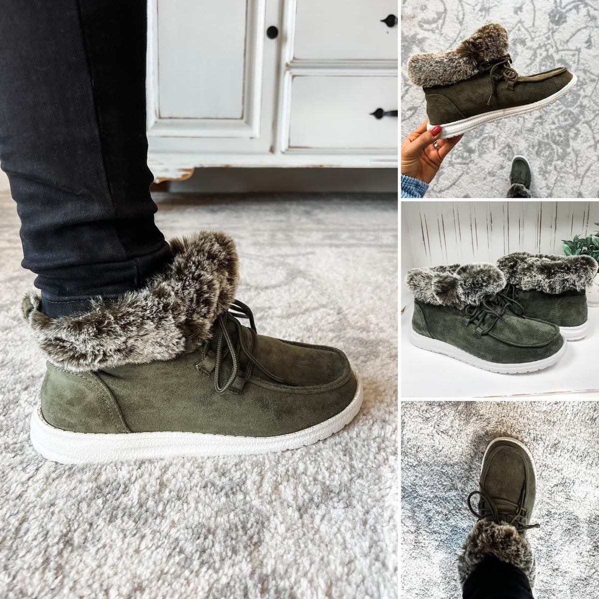 Farren Bootie - Khaki (aka Olive)