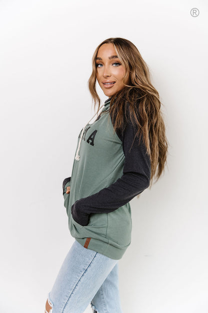 Ampersand Avenue - Doublehood™ Sweatshirt - Mama Sea Green