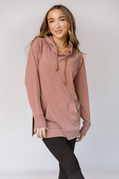 Ampersand Avenue SideSlit Hoodie - Burnt Sienna