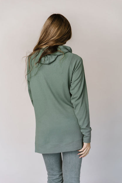 Ampersand Avenue SideSlit Hoodie - Chive