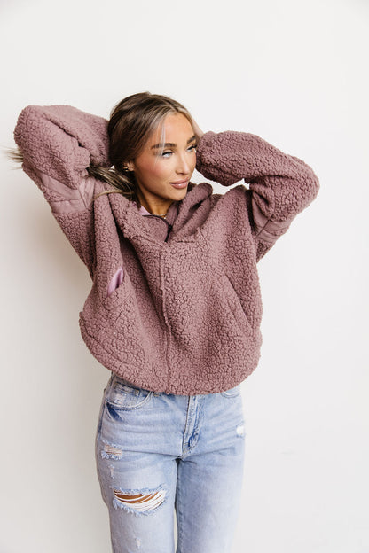 Ampersand Avenue Fluffy Pullover - Mauve