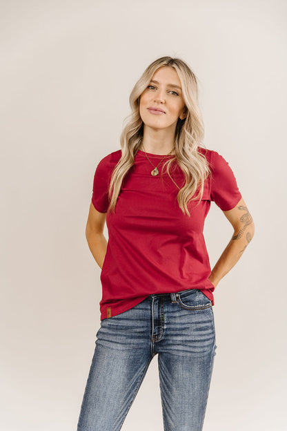 Ampersand Avenue Crew Neck Lulu Tee - Red