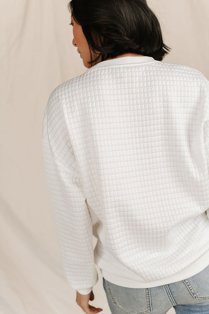 Ampersand Avenue Quilted Pullover - White &ave