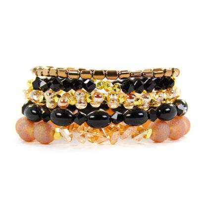 Everly Peach Bracelet Stack